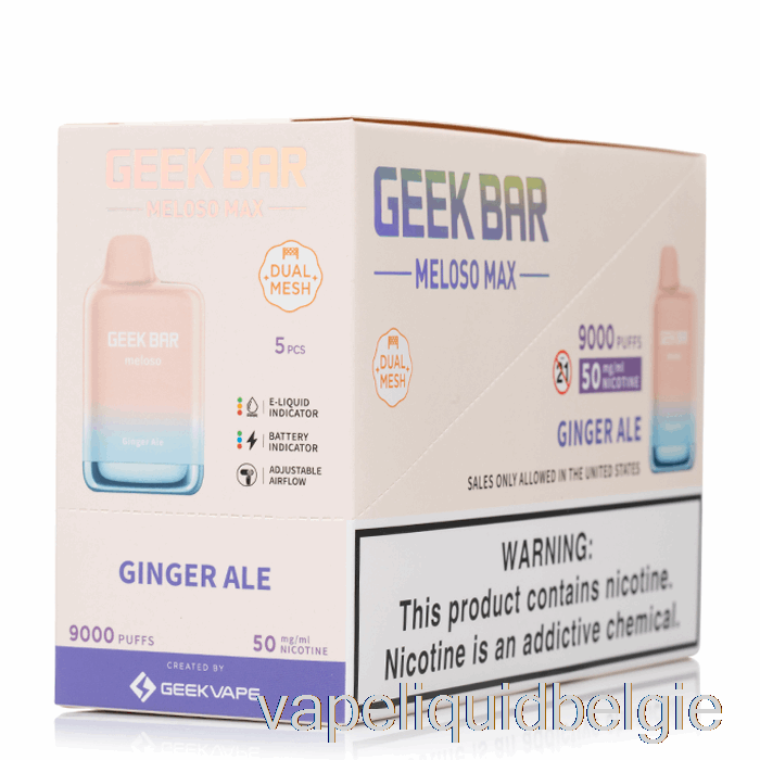 Vape België [5-pack] Geek Bar Meloso Max 9000 Wegwerp